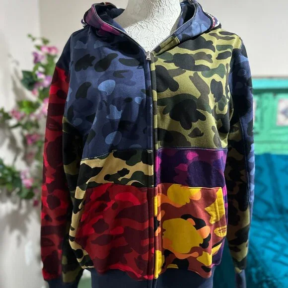 BAPE Mix Camo Shark Hoodie
